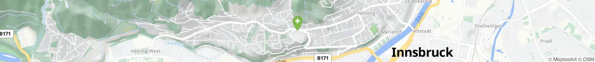 Kartendarstellung des Standorts für Apotheke Zum großen Gott in 6020 Innsbruck